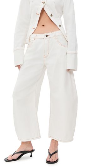 Lioness Lioness Horseshoe Cropped Jeans Porcelain
