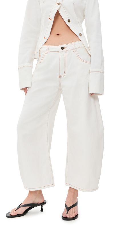 Lioness Lioness Horseshoe Cropped Jeans Porcelain
