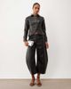 Lioness Lioness Horseshoe faux leather cropped barrel leg pants in black - part of a set - 1