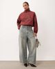 Lioness Lioness Ibiza leather look funnel neck contrast zip windbreaker jacket in burgundy-Red - 1