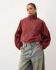 Lioness Lioness Ibiza leather look funnel neck contrast zip windbreaker jacket in burgundy-Red - 2