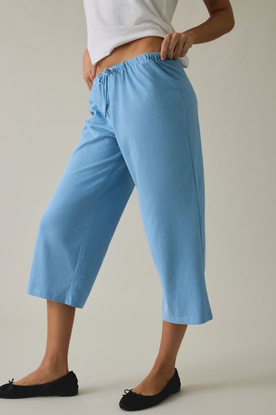 Lioness Lioness Juicy Cropped Low-Rise Straight Leg Sweatpants in Light Blue, Women's at Urban Outfitters