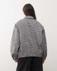 Lioness Lioness Kenny collar detail oversized bomber jacket in navy plaid-Multi - 4