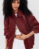 Lioness Lioness Kenny Faux Leather Bomber Jacket Cherry - 2