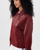 Lioness Lioness Kenny Faux Leather Bomber Jacket Cherry - 4
