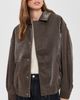 Lioness Lioness Kenny Faux Leather Bomber Jacket Espresso - 2