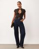 Lioness Lioness keyhole cap sleeve lace top in chocolate brown - 2