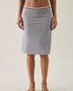 Lioness Lioness Laguna Contrast Piped Low-Rise Midi Skirt in Grey, Women's at Urban Outfitters - 2