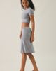 Lioness Lioness Laguna Contrast Piped Low-Rise Midi Skirt in Grey, Women's at Urban Outfitters - 3