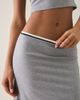 Lioness Lioness Laguna Contrast Piped Low-Rise Midi Skirt in Grey, Women's at Urban Outfitters - 4