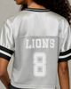 Lioness Lioness Lions Graphic V-Neck Jersey Top in Grey, Women's at Urban Outfitters - 1
