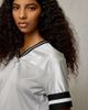 Lioness Lioness Lions Graphic V-Neck Jersey Top in Grey, Women's at Urban Outfitters - 4