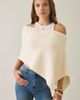 Lioness Lioness Luminous Asymmetric Ribbed Knit Poncho Top in Cream, Women's at Urban Outfitters - 1