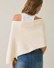 Lioness Lioness Luminous Asymmetric Ribbed Knit Poncho Top in Cream, Women's at Urban Outfitters - 2
