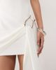 Lioness Lioness martini structured high neck drape waist metal hardware detail mini dress in white - 2