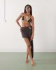 Lioness Lioness moss tie side asymmetric beach skirt in brown - part of a set - 1
