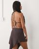 Lioness Lioness moss tie side asymmetric beach skirt in brown - part of a set - 4
