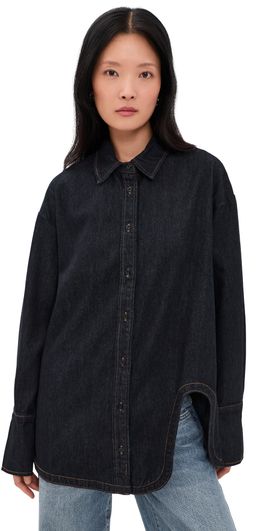 Lioness Lioness Off Duty Denim Shirt Dark Denim