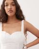 Lioness Lioness olsen cotton eyelet gathered bust detail strappy mini dress in white - 4