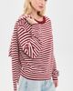 Lioness Lioness Olsen Knit Top Wine Stripe - 4