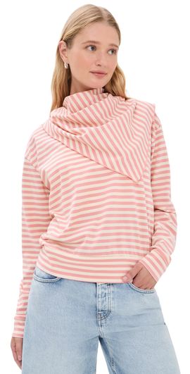 Lioness Lioness Olsen Long Sleeve Tee Pink Cream Stripe