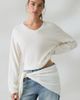 Lioness Lioness Olsen Scarf Detail V-Neck Long Sleeve Top in White, Women's at Urban Outfitters - 1