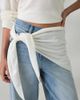 Lioness Lioness Olsen Scarf Detail V-Neck Long Sleeve Top in White, Women's at Urban Outfitters - 2
