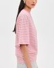 Lioness Lioness Olsen Short Sleeve Top Pink Cream Stripe - 4