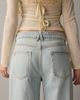 Lioness Lioness Penny asymmetric button detail relaxed leg jeans in light wash-Blue - 4