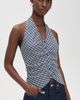 Lioness Lioness Power Hour Halter Top Navy Plaid - 2