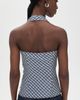 Lioness Lioness Power Hour Halter Top Navy Plaid - 3