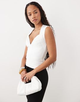 Lioness Lioness Princess sculpting bandage top in white