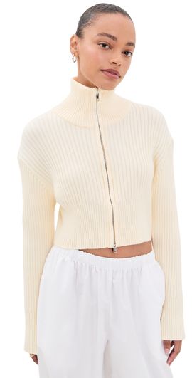 Lioness Lioness Priority Knit Zip Cardigan Cream