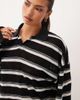 Lioness Lioness Rebels collared long sleeve top in black stripe - 3