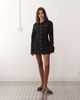 Lioness Lioness Rider cotton rich denim cinched waist button through mini dress in dark wash-Navy - 1