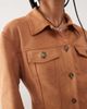 Lioness Lioness Rider faux suede cinch waist detail jacket in tan-Brown - 3