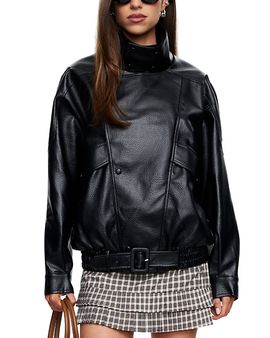 Lioness Lioness Rogue Faux Leather Bomber Jacket