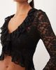 Lioness Lioness ruffle lace long sleeve top set in black - 3