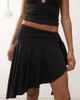 Lioness Lioness Safari ruched waist drape detailing asymmetric midi skirt in black - part of a set - 4