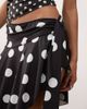 Lioness Lioness Safari slinky waist draped detail asymmetric hem skirt in black polka dots - part of a set-Multi - 3