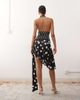 Lioness Lioness Safari slinky waist draped detail asymmetric hem skirt in black polka dots - part of a set-Multi - 4