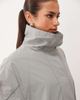Lioness Lioness Shoreline funnel neck oversized utility toggle windbreaker jacket in silver - 4