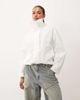 Lioness Lioness Shoreline funnel neck oversized utility toggle windbreaker jacket in white - 1