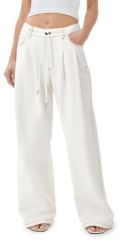 Lioness Lioness Slouched Tie Up Jeans Porcelain M
