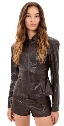 Lioness Lioness Soho Faux Leather Jacket Coffee