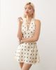 Lioness Lioness Stars Align halter neck lace trim open back satin mini dress in cream and black polka dots-Multi - 1