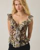 Lioness Lioness Timeless Ruffle Sheer Chiffon Top in Tiger Print, Women's at Urban Outfitters - 1