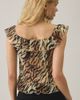 Lioness Lioness Timeless Ruffle Sheer Chiffon Top in Tiger Print, Women's at Urban Outfitters - 3
