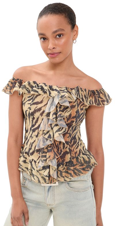 Lioness Lioness Timeless Ruffle Top Tiger