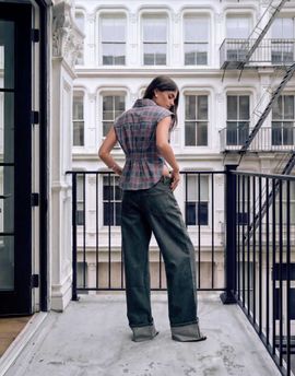 Lioness Lioness Top Model cuffed hem jeans in charcoal-Gray